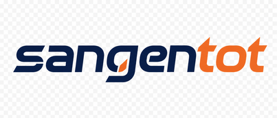 Logo sangentot bernuansa es biru